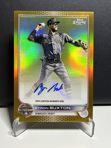 2022 Topps Chrome Update All Star Game BYRON BUXTON Gold Auto /50 Twins