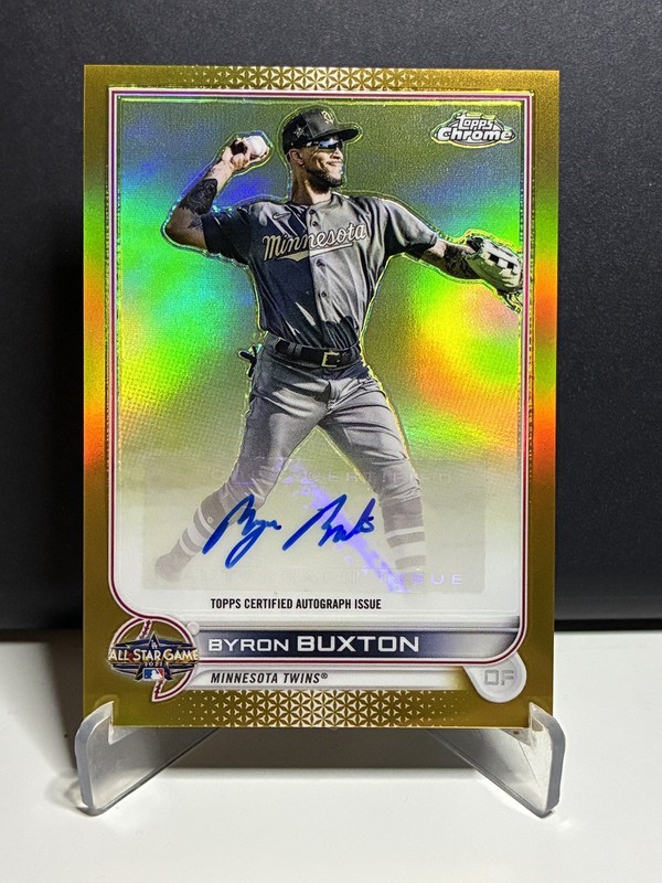 2022 Topps Chrome Update All Star Game BYRON BUXTON Gold Auto /50 Twins