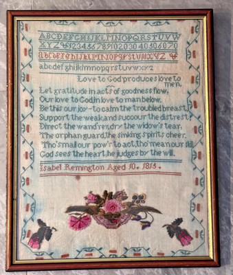 Antikes englisches Handarbeitsmuster Anfang 19. Jh. Isabel Remington 10-1813 Jahre