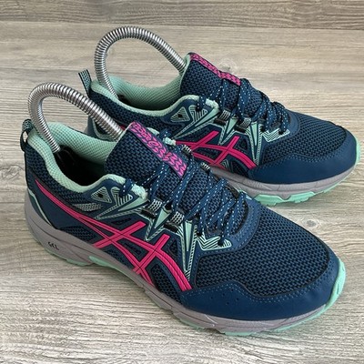 ASICS GEL-Venture 8 Women s Trail Running Shoes Blue Pink 1012B231 Size 6 Wide