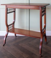 Aesthetic Movement Walnut 2-Tier Table (Antique, Arts & Crafts)
