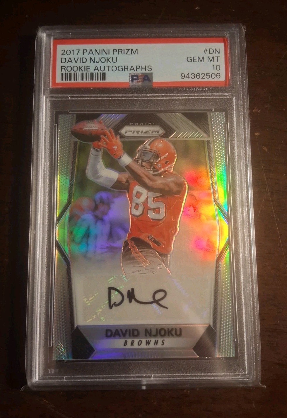 David Njoku Panini Prizm Rookie Autographs #DN Base
