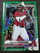 2021 Bowman Chrome Geraldo Perdomo #BCP-109 Green Mini-Diamond refractor /99