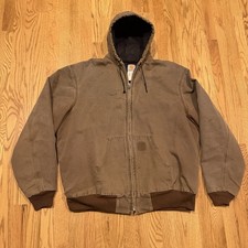 Vintage Carhartt J68 CHT Jacket Mens XXL TALL Quilted Lined Faded Distressed Vtg