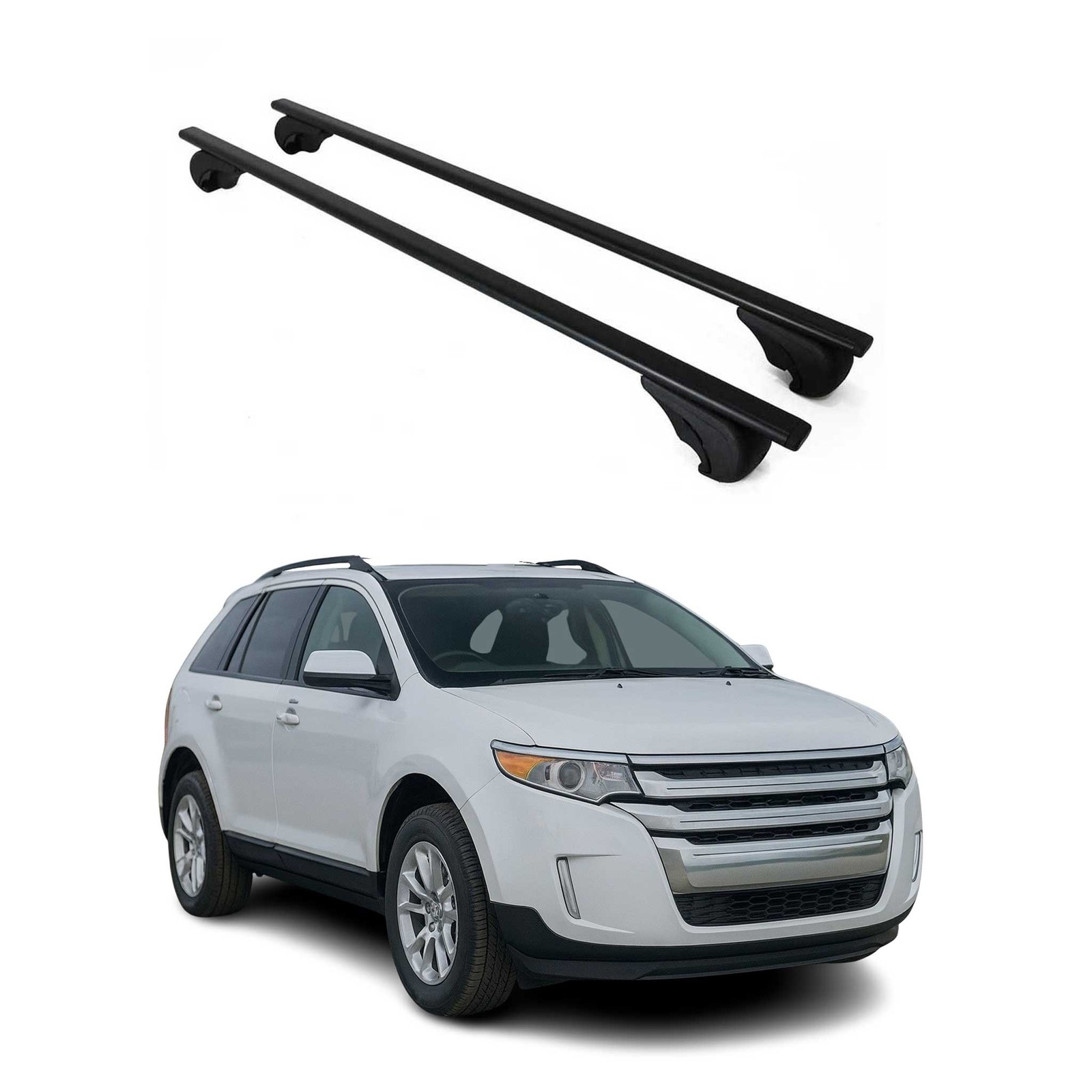 Barres de toit transversales pour Ford Edge 2007-2014 en fer noir robuste