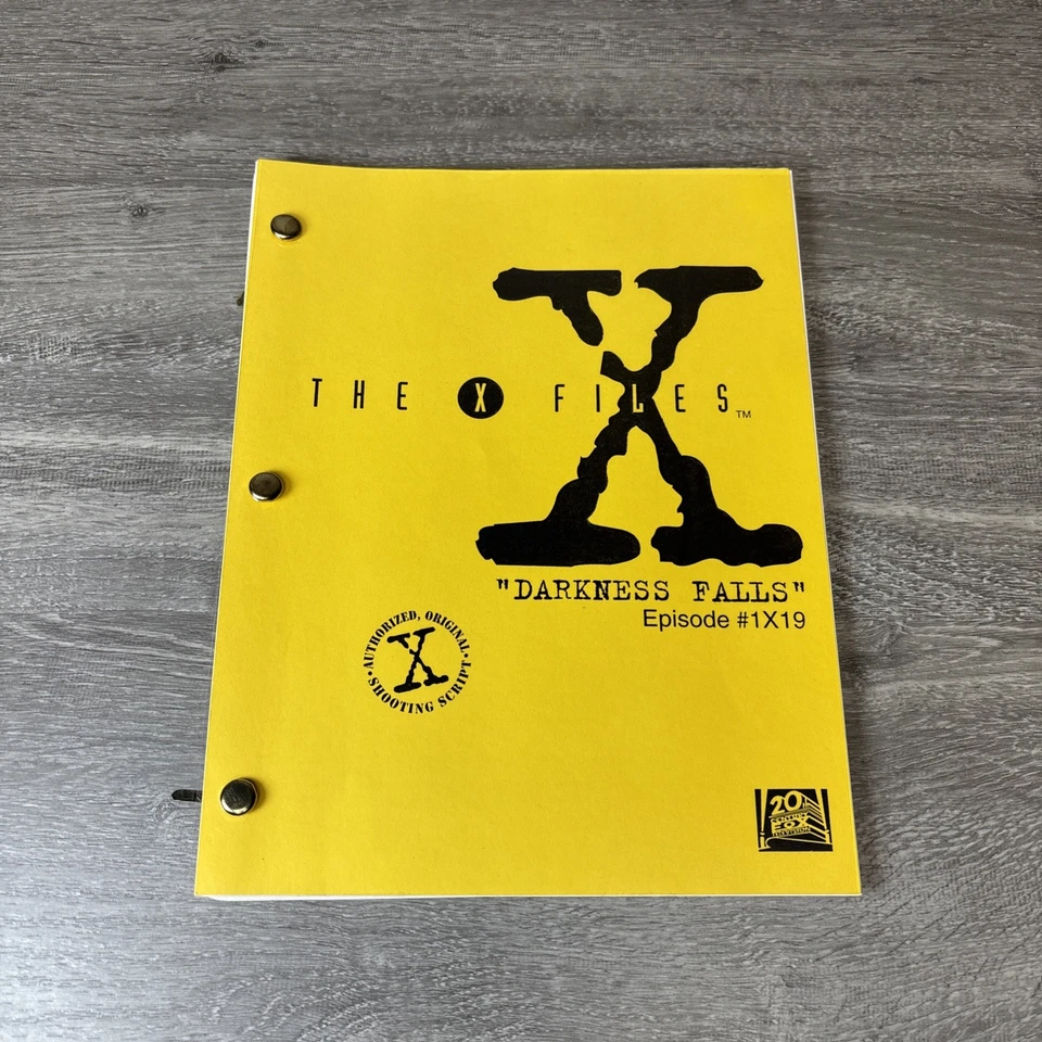 Akte X Original Drehbuch TV Show Darkness Falls 1994 gelb selten - Bild 2 von 4