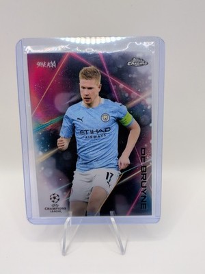 Kevin De Bruyne Manchester City 2020-21 Topps Chrome UCL Steve Aoki Neon Lazers
