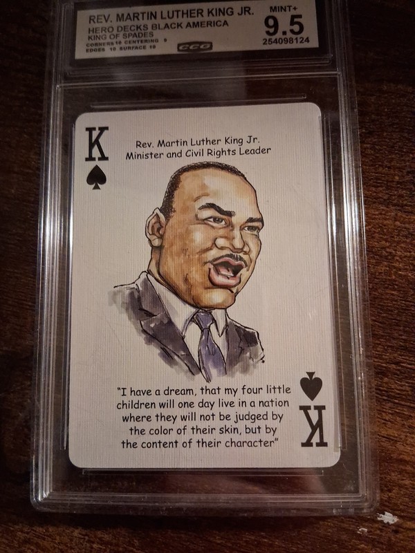 Rev. Martin Luther King Jr Hero Deck King Of Spades CCG 9.5