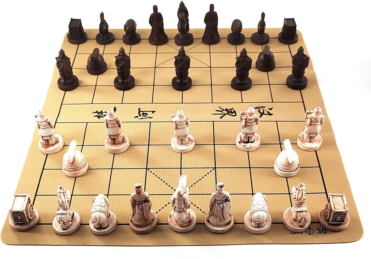 大型　中国製チェスセット　古代中国フィギュアのチェス駒　35cmX35cm 象棋套装| eBay
