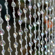 Acrylic Bead Curtain 20 String Hanging Panel for Door Window Decor