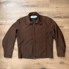 Vintage Wrangler Uniforms Gas Station Jacket – Brown – Made in USA