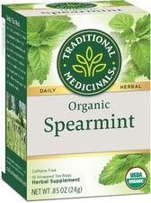 Traditional Medicinals Organic Spearmint Herbal Tea, Healthy Refreshing, Pac