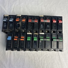 LOT OF 11 BRYANT / WESTINGHOUSE 2 POLE TYPE BR CIRCUIT BREAKERS 15A-60 AMP