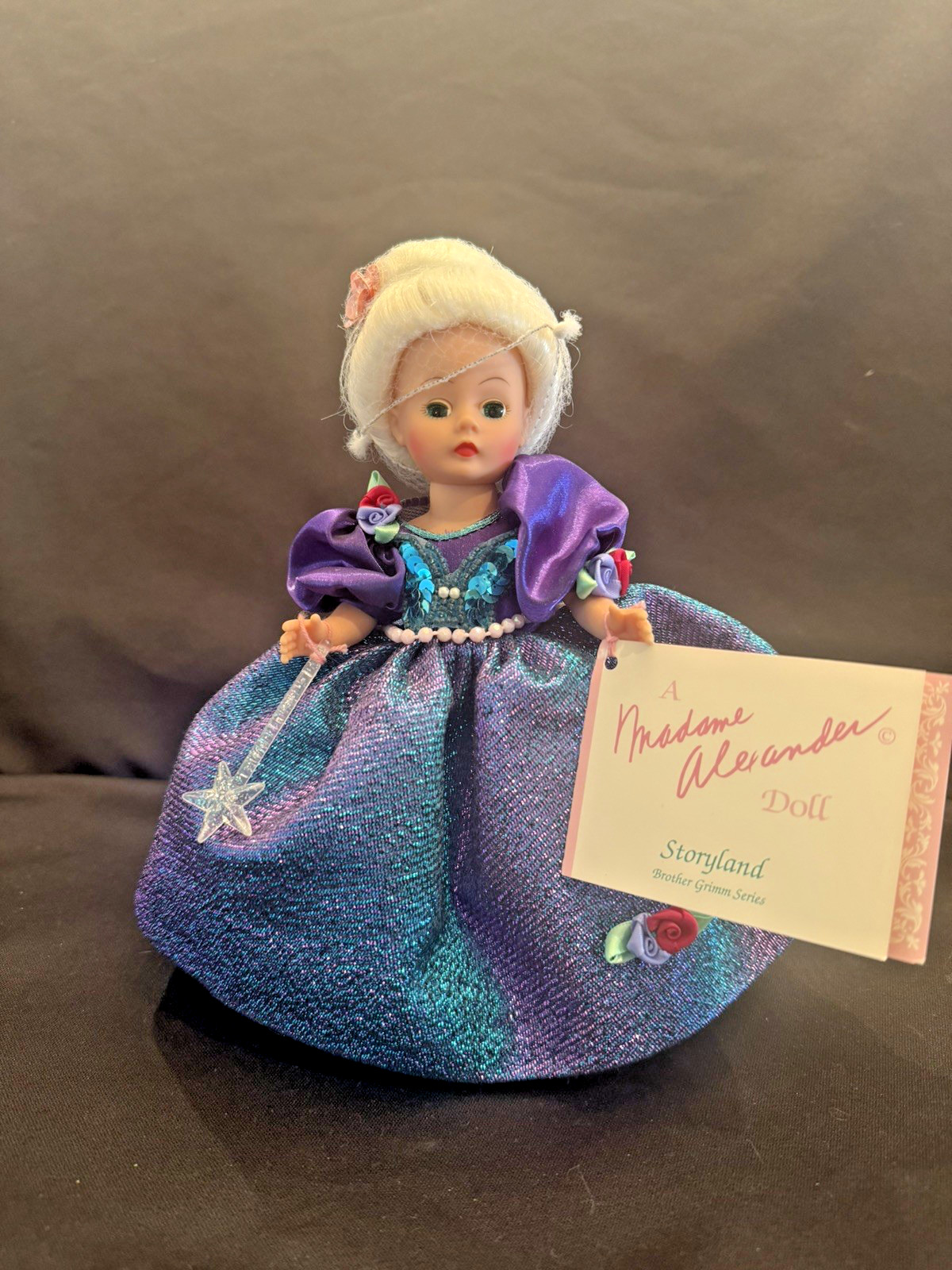Madame Alexander Fairy Godmother 8” Doll #14549 Cinderella Storyland w stand