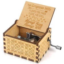 Muzero Music Box for Wife Gift, Romantic Anniversary Christmas Birthday Gifts...