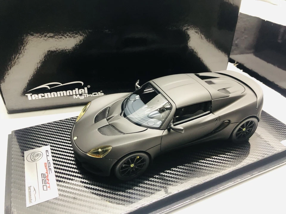 Lotus Elise Sprint 220 Matt Black Full Body 2017 Tecnomodel 1/18 - Immagine 2 di 4