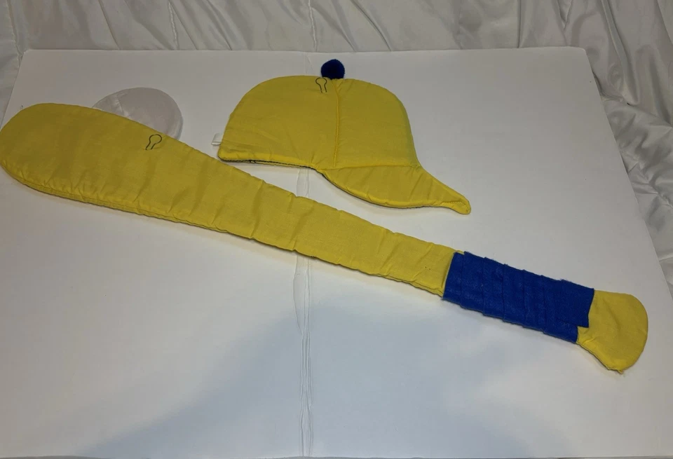 Винтажная бейсбольная бита 1980-х Russ Amram's настенная мягкая ткань и кепка шляпа - Изображение 3 из 4