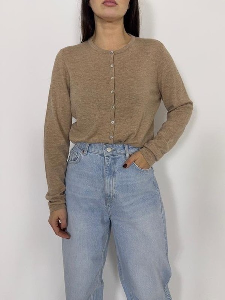 Women Laura Ashley Sweater Beige Polyester 44 /