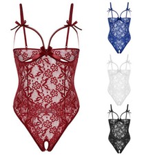 Women Bodysuit Lingerie Sexy One Piece Sleepw...