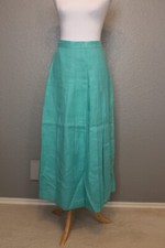 Vintage Liz Claiborne 1980s Maxi Length Skirt with Pleated Detailing XS 
