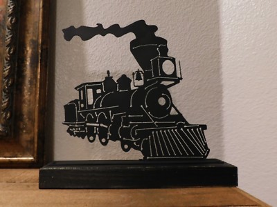 Locomotive Plaque, Train, Vechicles, Transportation, Man Cave, Kid's Bedroom