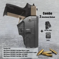 Tactical OWB Holster for Sig Sauer SP2022 Full Size 9mm .40 .357 SIG Right Hand