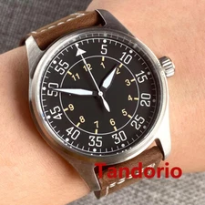 Tandorio 39mm NH35A  Automatic Men Watch Sapphire Crystal 200M Waterproof Black