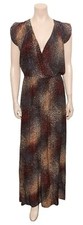 PARKER Printed Wrap-Front Maxi Dress (Size M)