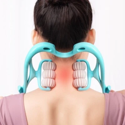 Multifunctional Manual Six-wheel Neck Massager Relieve Roller Massage Tool - Image 1 of 4