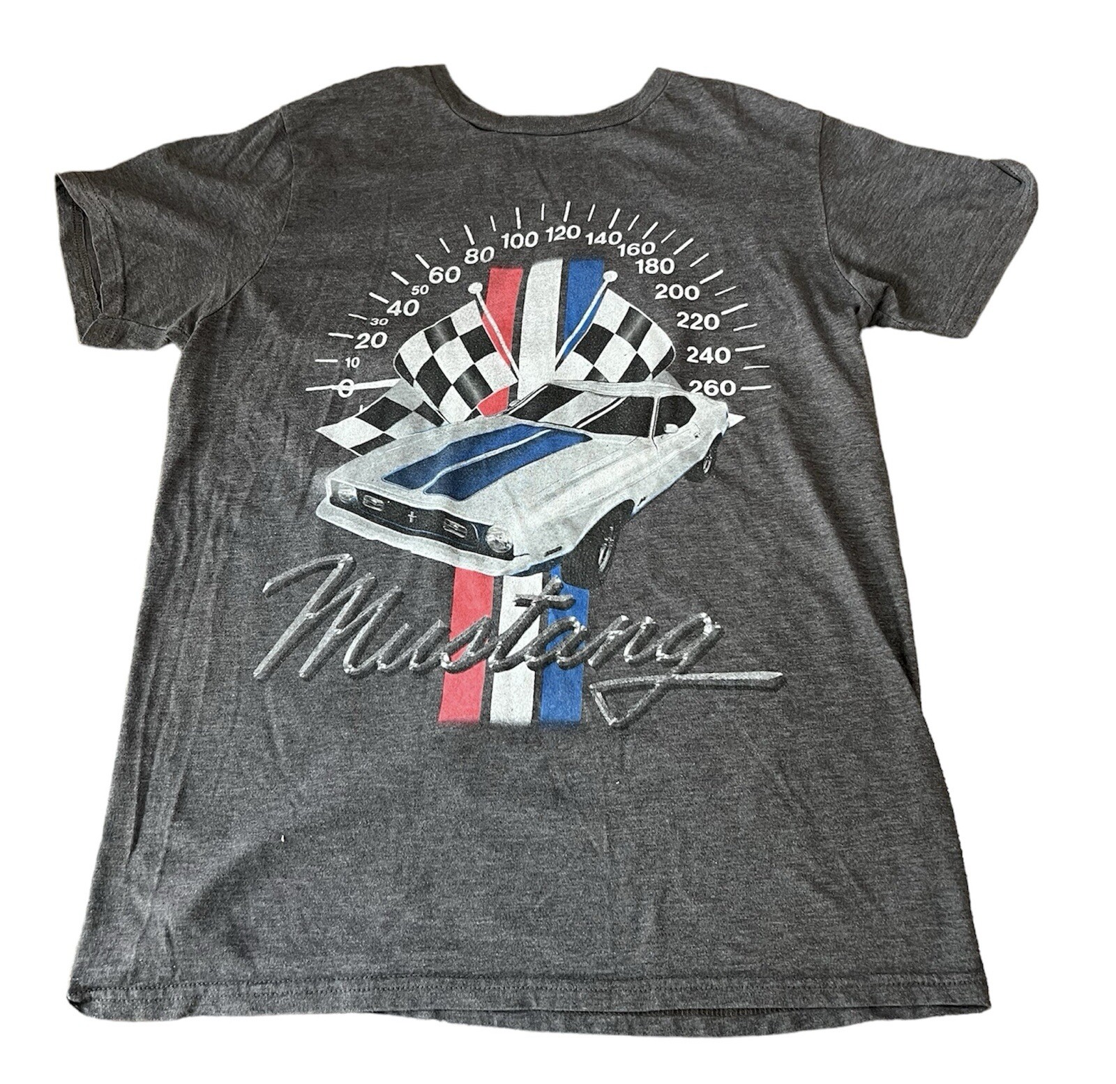 PONY T SHIRT MAGLIETTA FORD MUSTANG GRIGIA TAGLIA M (38 40)