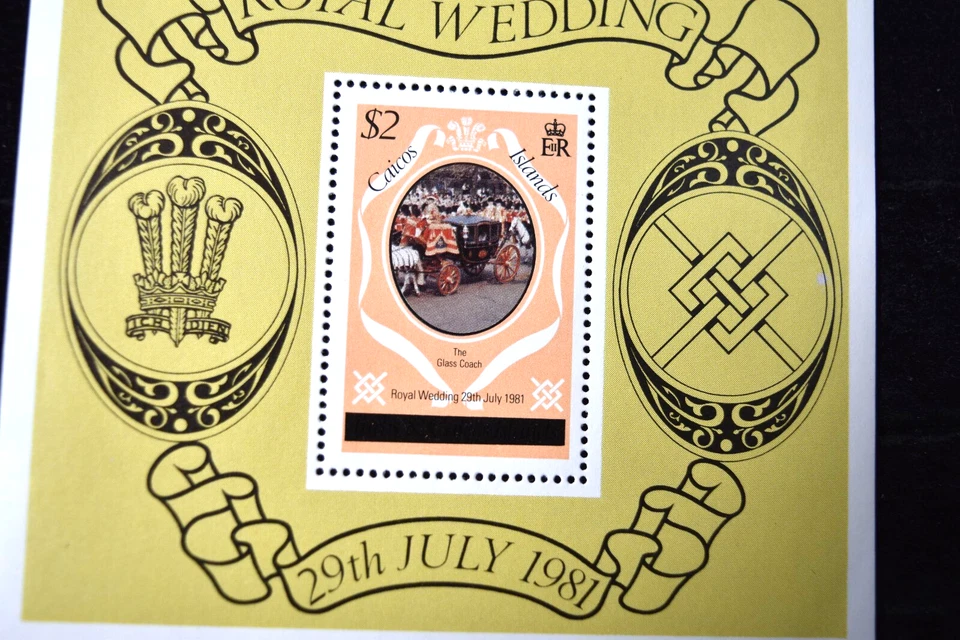 CAICOS ISLANDS 1981 ROYAL WEDDING M/S S CD331 MNH - Image 2 of 3