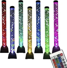 Bubble Tube Floor Fish Aquarium Sensory Lamp - 4 Foot - 20 Color Light Remote