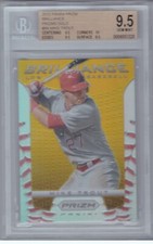 MIKE TROUT - 2012 PANINI PRIZM - BRILLIANCE - GOLD # 1/10 - BGS 9.5 - GEM MINT 