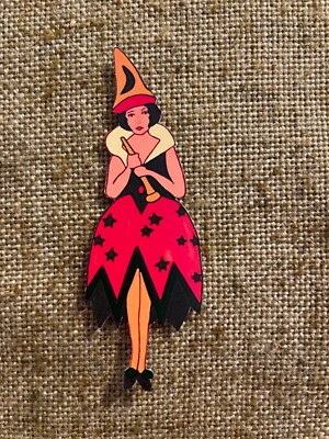 U Pick Vintage Inspired Deco Lady Plays Trumpet  Halloween Cardstock Decoration