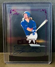 2018 Leaf Trinity Clear Acetate D.J. PETERS Purple Foil Auto RC Dodgers