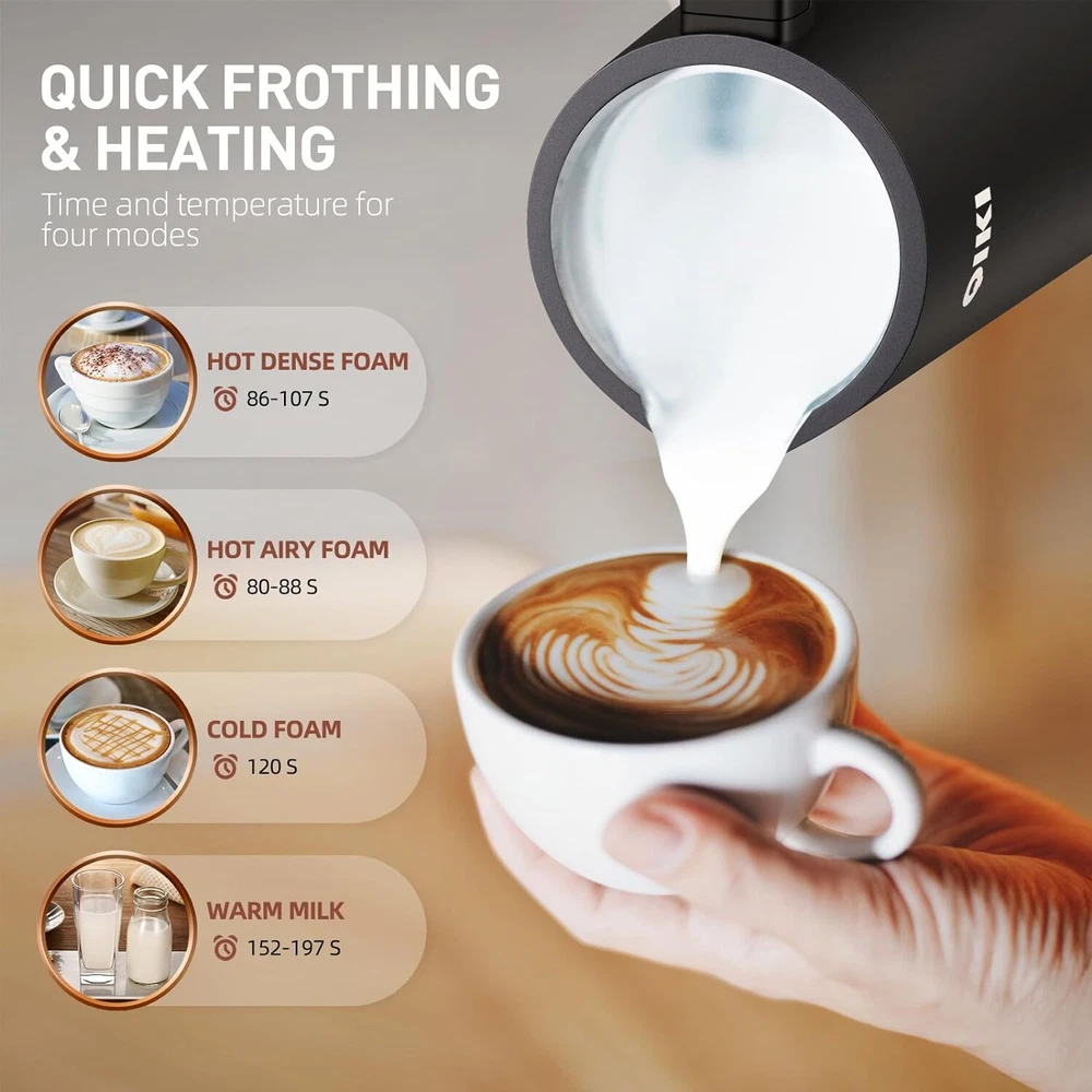 Milk Frother, 4-in-1 Multifunction Electric Milk Steamer, Automatic Hot & Milk Frother, 4-in-1 Multifunction Electric Milk Steamer, Automatic Hot &