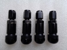 4  Valvole in ergal  nere  per pneumatici tubeless auto  cerchi lega e ferro 