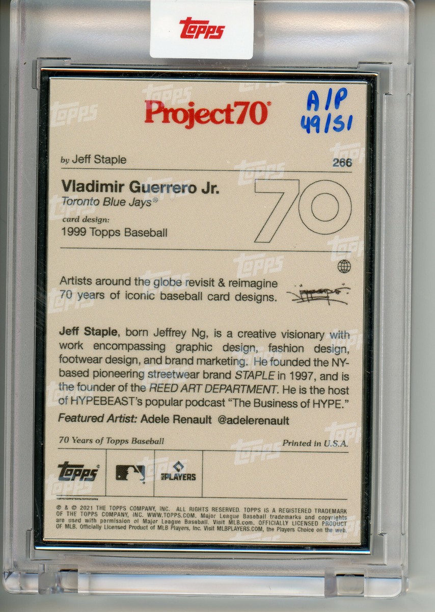2021 Topps Project70#266 Vladimir Guerrero Jr. ARTIST PROOF 2021 Topps Project70#266 Vladimir Guerrero Jr. ARTIST PROOF