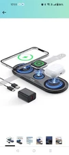 Wireless Charging Pad,TELSOR Portable 3 in 1 Wireless Charger Station for...