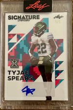 ~~ Tyjae Spears ~~ 2023 Leaf Signature Series *** AUTO Autograph RC 1/1