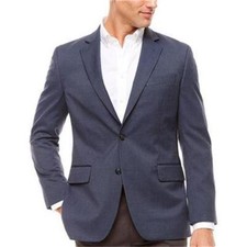 NEW MENS STAFFORD CLASSIC SPORT JACKET BLUE T...