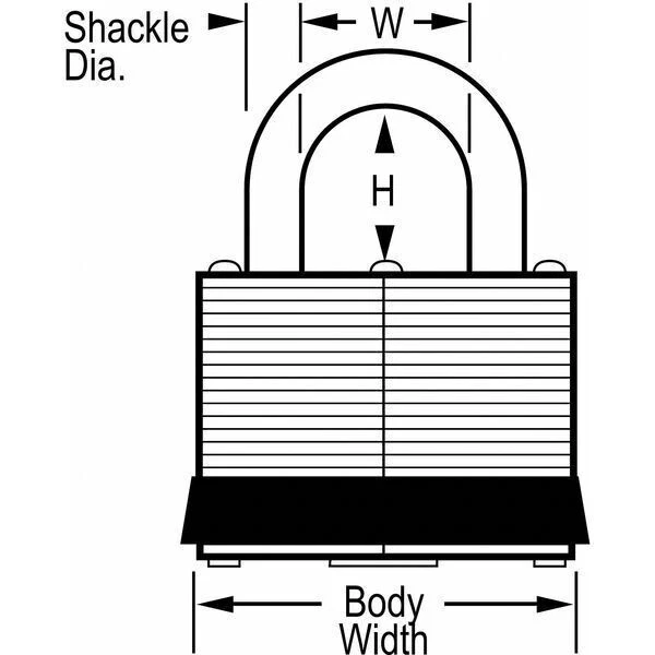 Master Lock 7Ka Padlock, Keyed Alike, Standard Shackle, Rectangular Steel Body, - Image 2 of 3