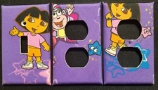 DORA THE EXPLORER LIGHT SWITCH COVER AND OUTLET PLATES ADORABLE! -FREE SHIPPING