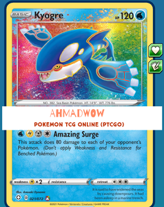 Kyogre AMAZING RARE 021/072 Pokemon TCG Online PTCGO FAST | eBay