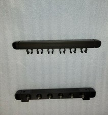 Wooden 6 Spot Wall Mounted Cue Rack Black 