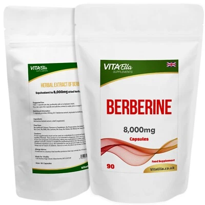 VITAELLA Berberine | 8,000mg Capsules | Powerful Formula | Best Value on Ebay