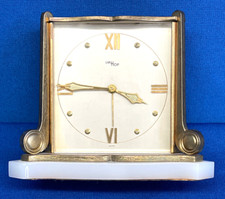 Rara sveglia vintage imhof ottone massiccio Swiss Made 8 giorni