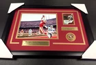 DWIGHT CLARK THE CATCH AUTOGRAPHED CARD FRAMED SAN FRANCISCO 49'ERS 8X10 PHOTO