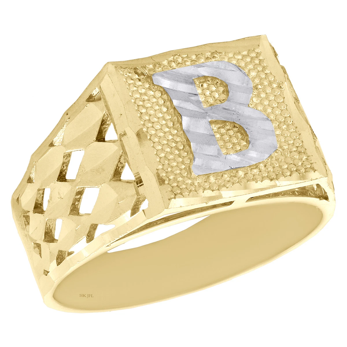 Letter clearance pinky ring