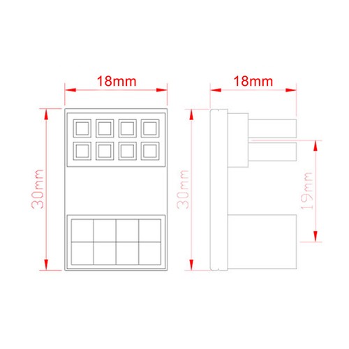 180-Grad-8-Pin-Adapter, Desktop-Computer, U-förmig, für Grafikkarte (8PIN RVS) - Afbeelding 10 van 11